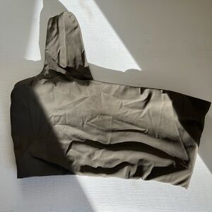 Green off the shoulder swim suit top